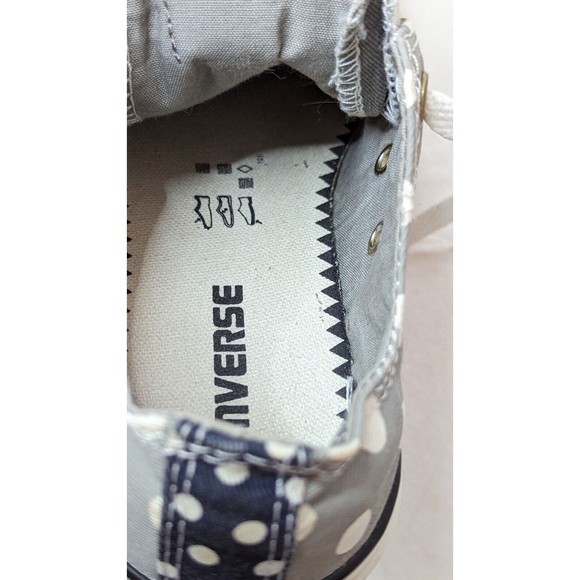 Converse All*Star  530105F Gray/Blue Polka Dot Double Tongue Shoes Women’s (6) - Picture 12 of 16